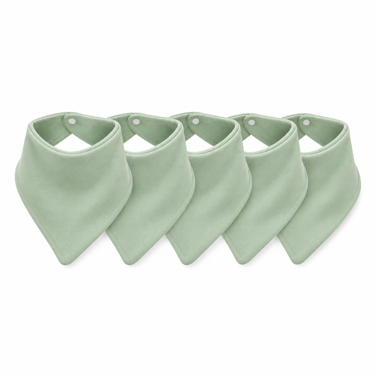Bandana Bib- Sage 5 Pack