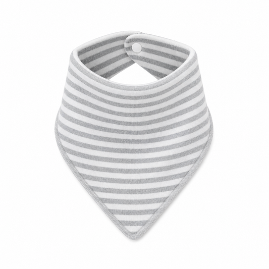 Bandana Bib- Stripe grey 5Pack