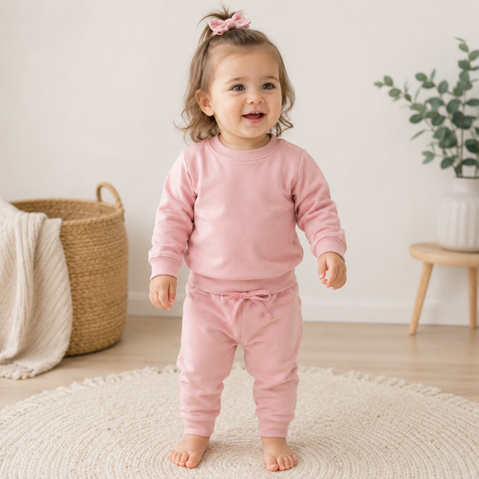Penelope Plain Tracksuit - Dusty Pink