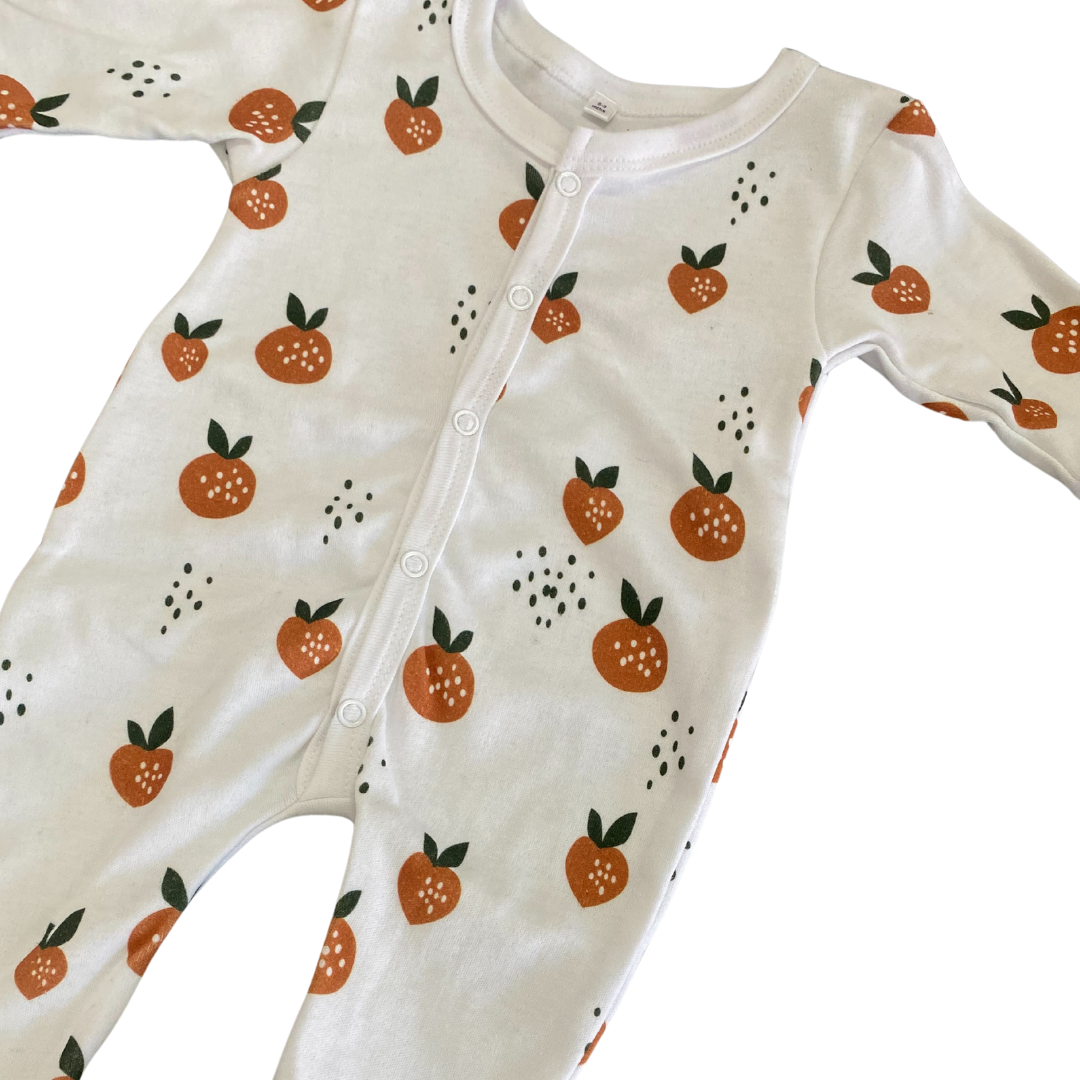 Footed Romper - Apricot