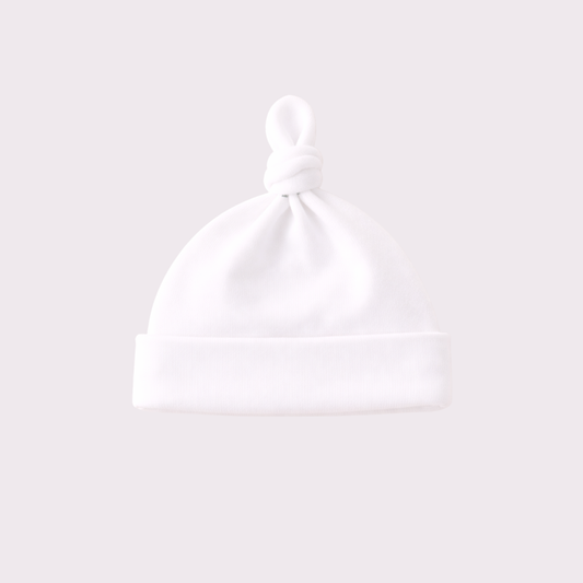 Single Knot Beanie - White 5Pack