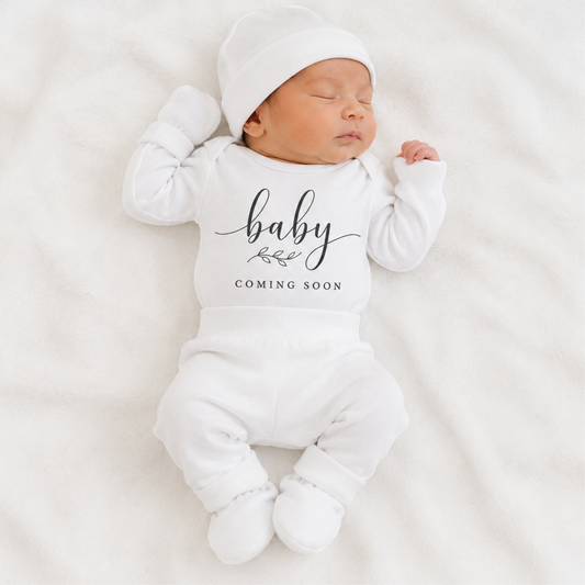 Baby Gift Box - Baby coming soon - White