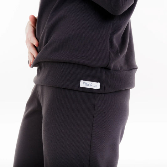 Rib Lounge Set Charcoal- Adults
