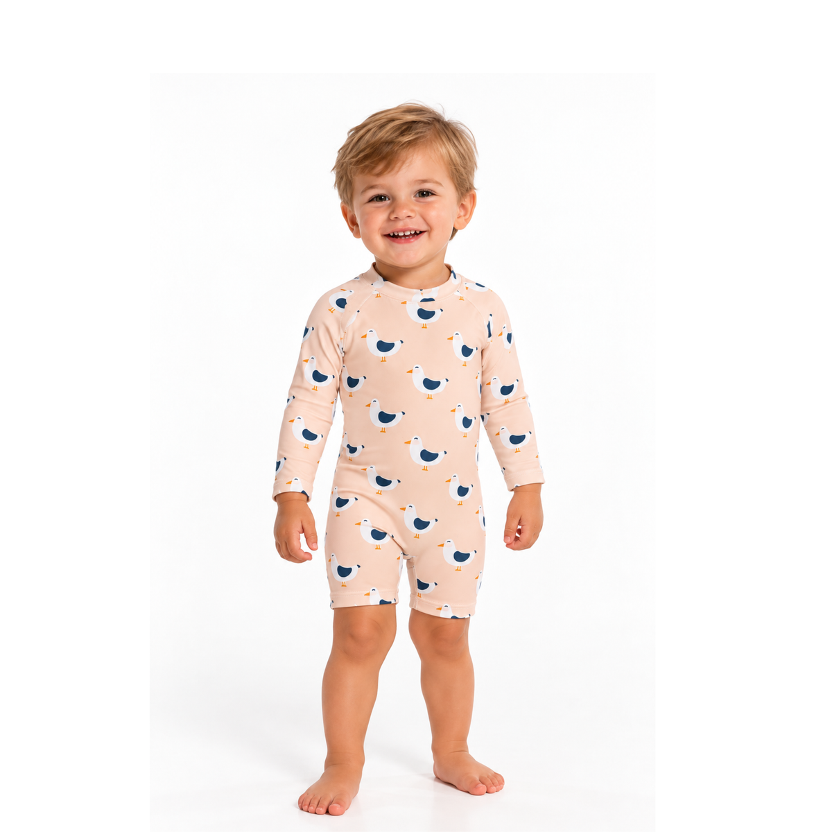 Swimsuit - Seagulls Beige