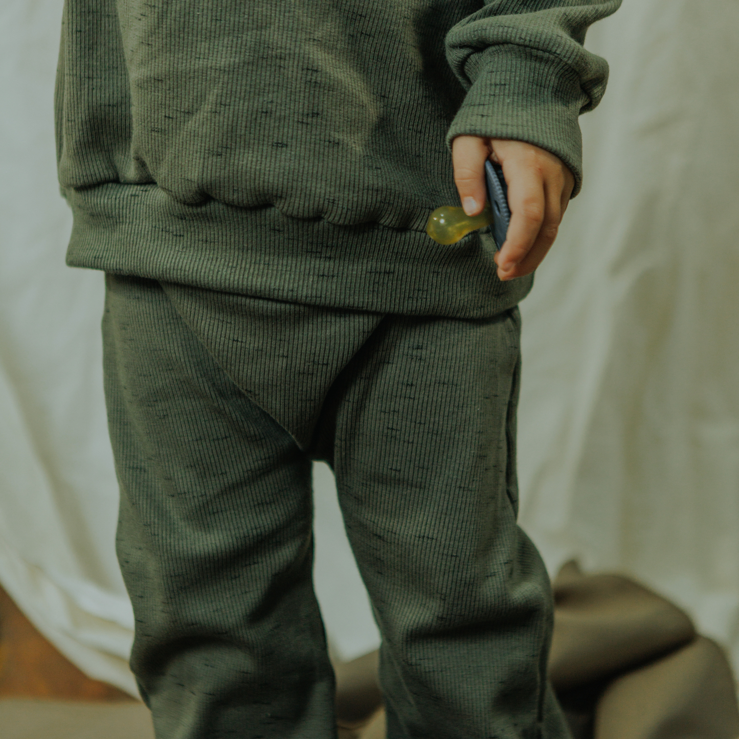 Rib Lounge Set - Khaki Spec