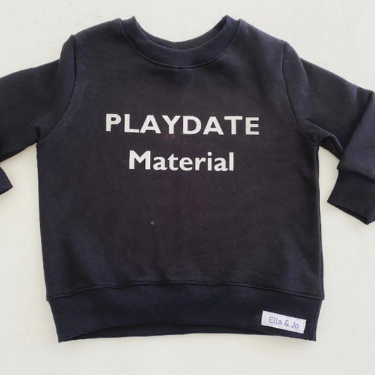 Playdate Material Sweater - Ella and Jo