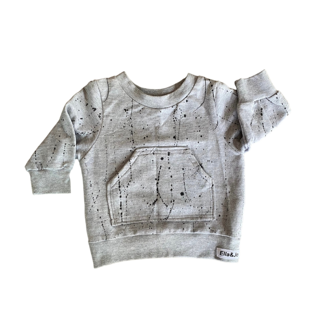 Splatter Sweater with Pocket