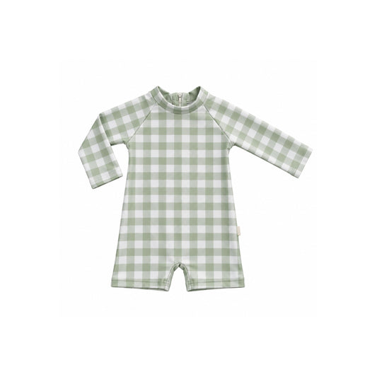 Sage Gingham Swimsuit Unisex
