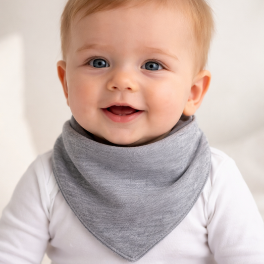 Bandana Bib- Grey 5pack