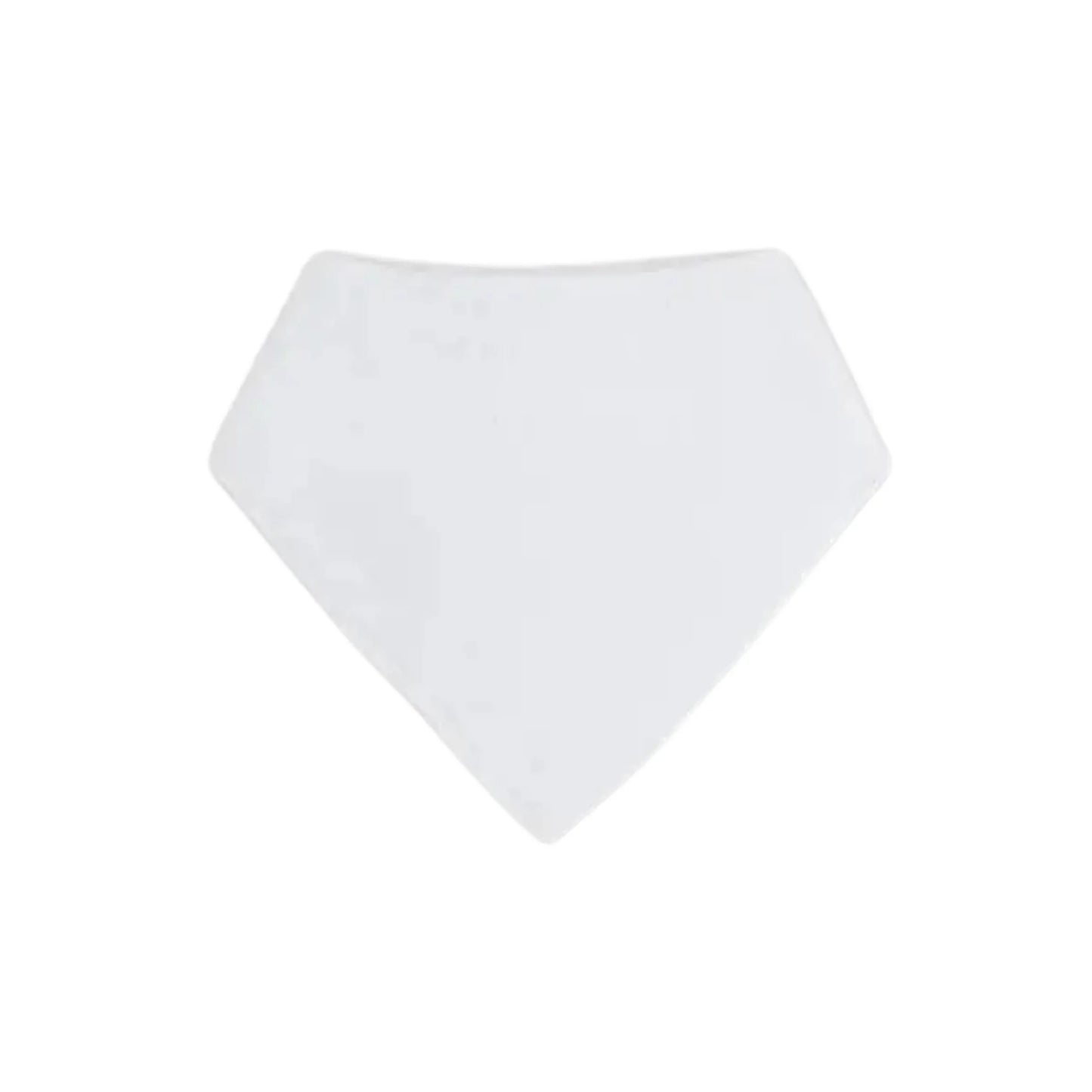 White baby bandana bib, soft cotton drool bib for infants and toddlers