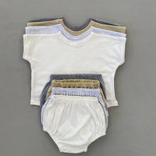 Load image into Gallery viewer, Boxy Binded Tee & Nappy Cover Set - Ella and Jo