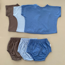 Load image into Gallery viewer, Boxy Binded Tee & Nappy Cover Set - Ella and Jo