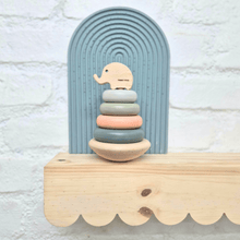 Load image into Gallery viewer, Elephant Balancing Rocking Ring Stacker
