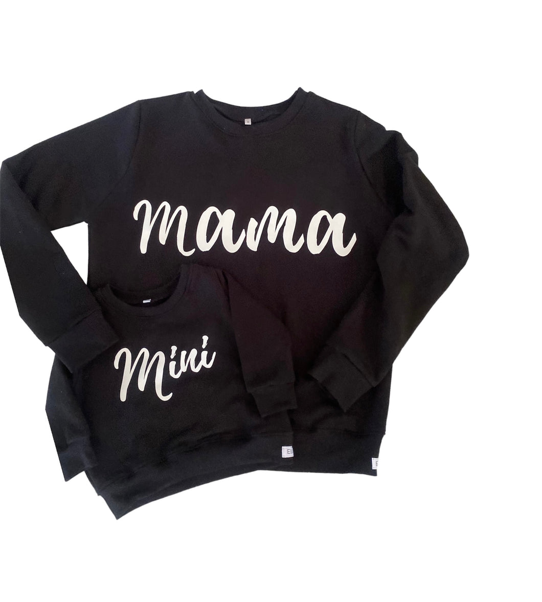 Mama & Mini Sweater set B&W
