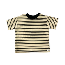 Load image into Gallery viewer, T-Shirt - Cream&amp;Black Stripe
