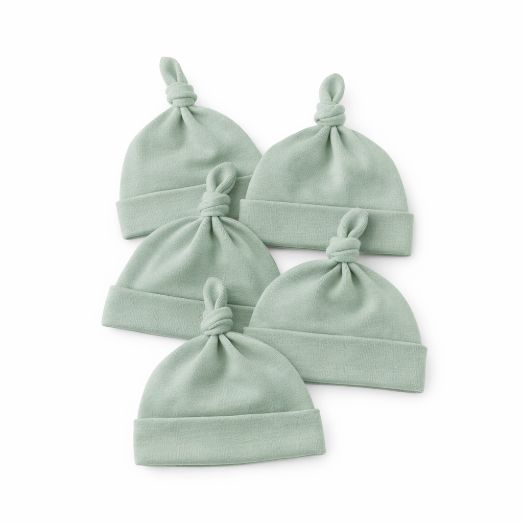 Single Knot Beanie - Sage 5pack