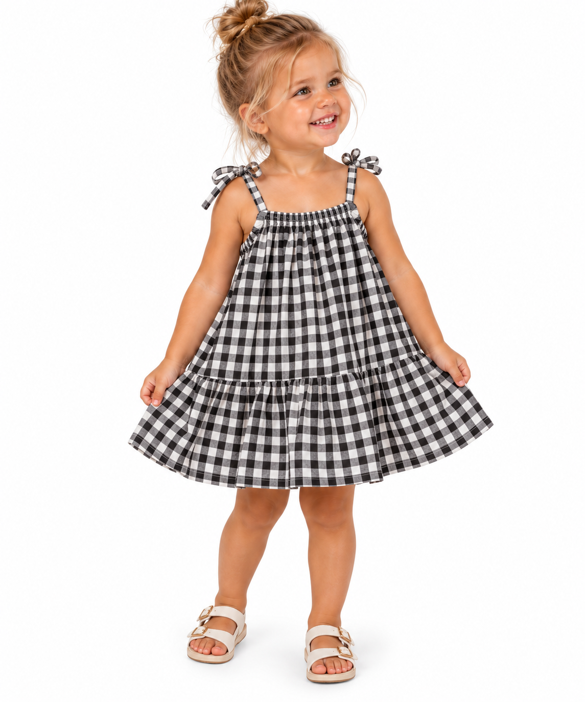 Gingham dress - Black