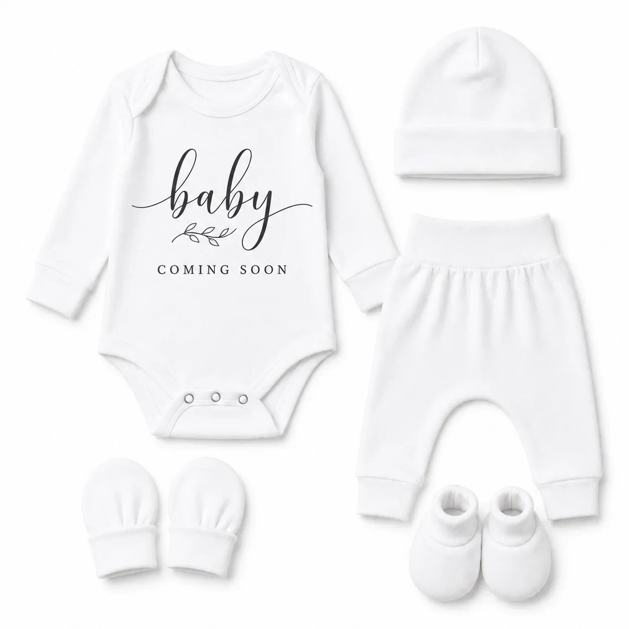 Baby Gift Box - Baby coming soon - White