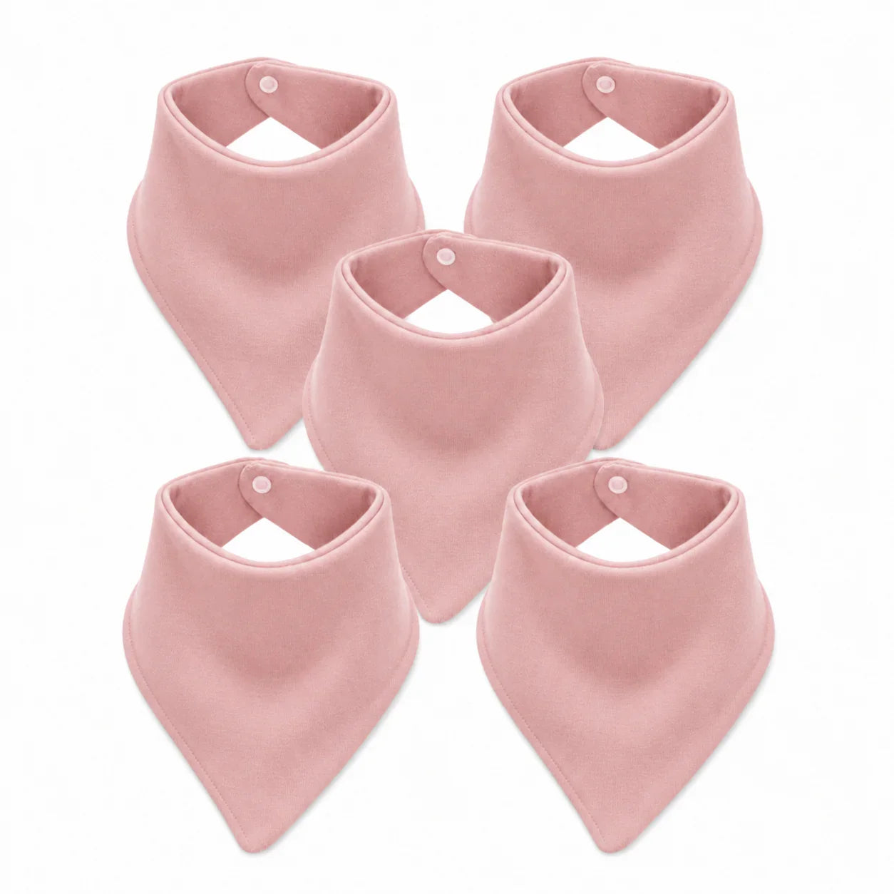 Bandana Bib- Dusty pinik 5Pack