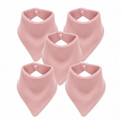 Bandana Bib- Dusty pinik 5Pack