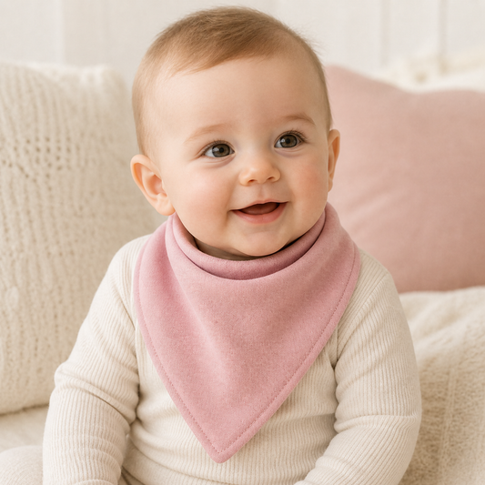 Bandana Bib- Dusty pinik 5Pack