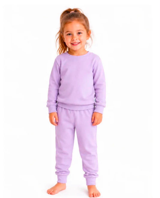 Lilac Lounge set - Rib Kids