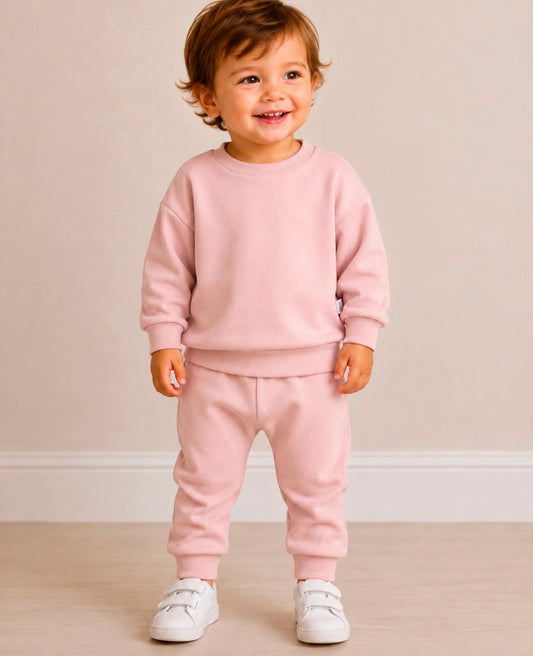 Dusty pink Lounge set - Rib Kids