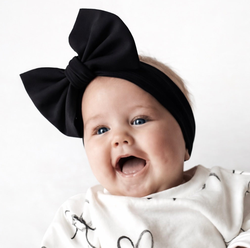 Knot Headbands Big Bow - Black