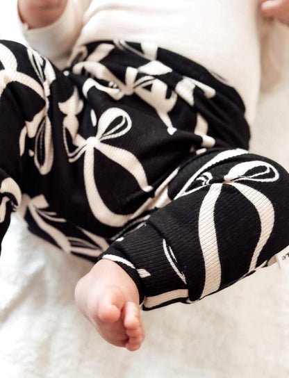 Leggings Rib + HeadBow set