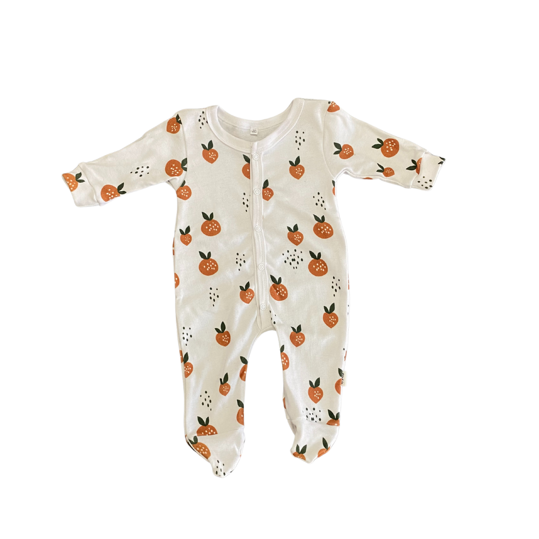 Footed Romper - Apricot
