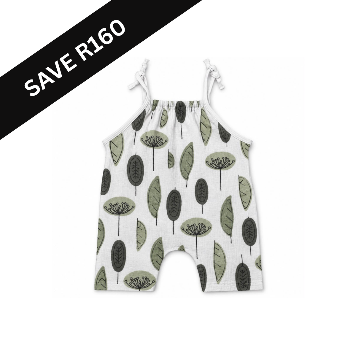 Kylie Romper - Green Leaves