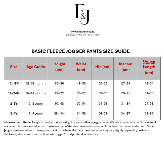 Basic Fleece Jogger Pants