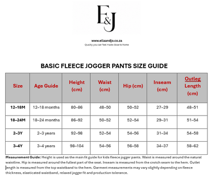 Basic Fleece Jogger Pants