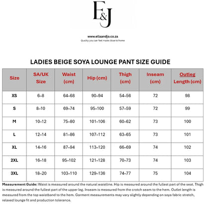 Ladies Beige Soya Lounge Pant