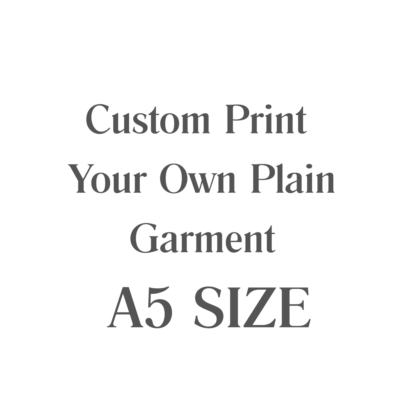 Custom Print A5 Size
