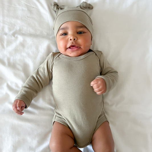 Onesie - Khaki Long Sleeve