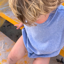Load image into Gallery viewer, T-Shirt Romper - Blue Melange
