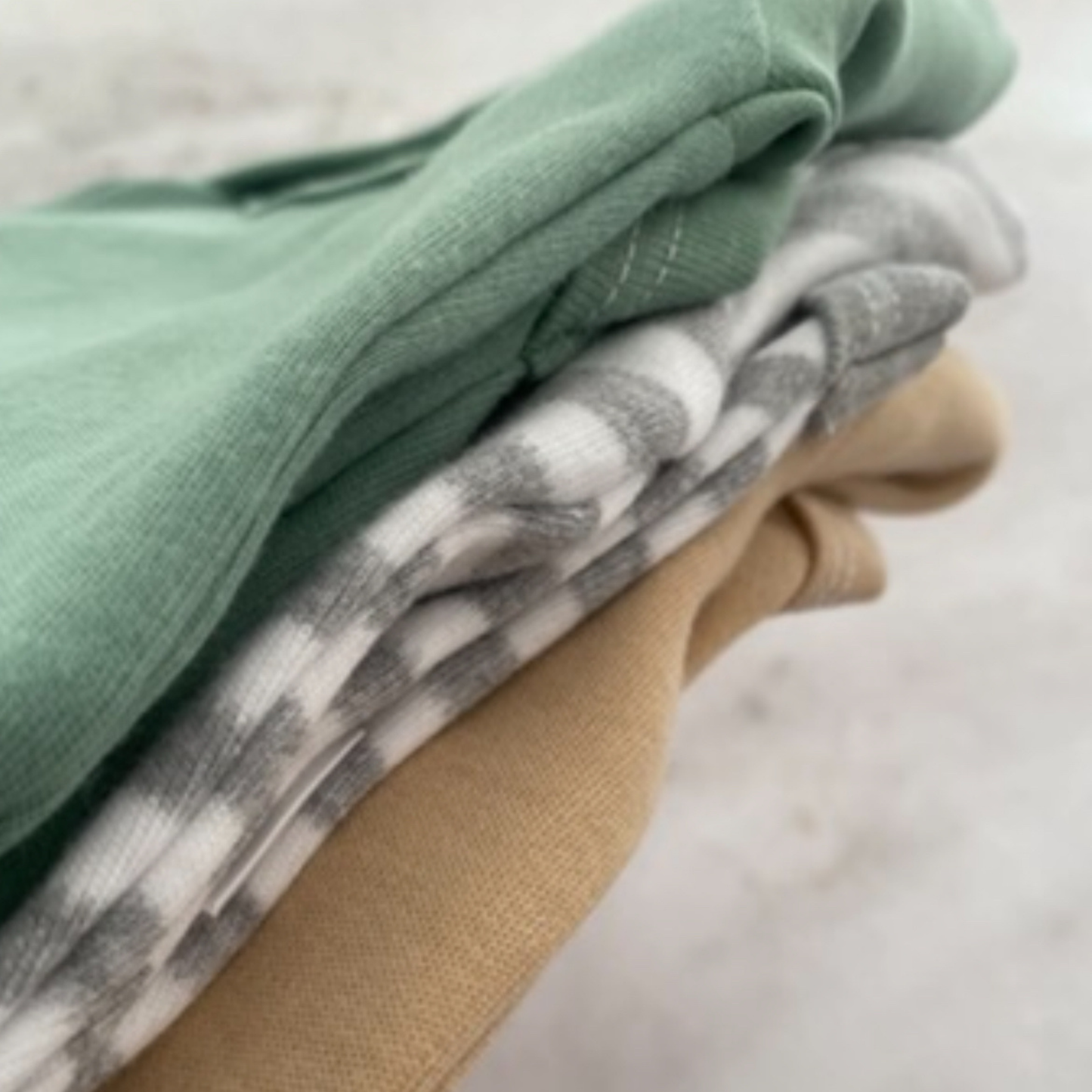 Onesie's - 3 pack (Sage/stripe/Stone)