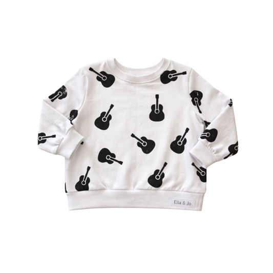 Guitars Sweatshirt - Black & White