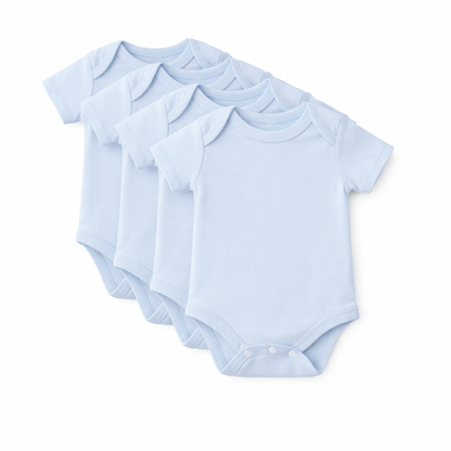 Onesie's - 5 pack Pale Blue Short Sleeve