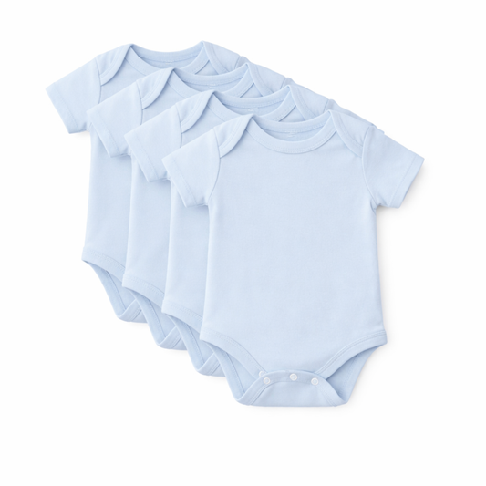 Onesie's - 5 pack Pale Blue Short Sleeve
