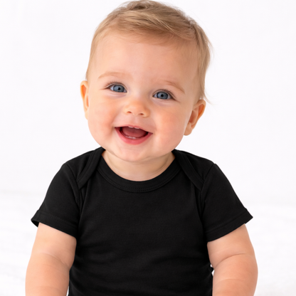 Onesie's - 5 pack Black Short Sleeve