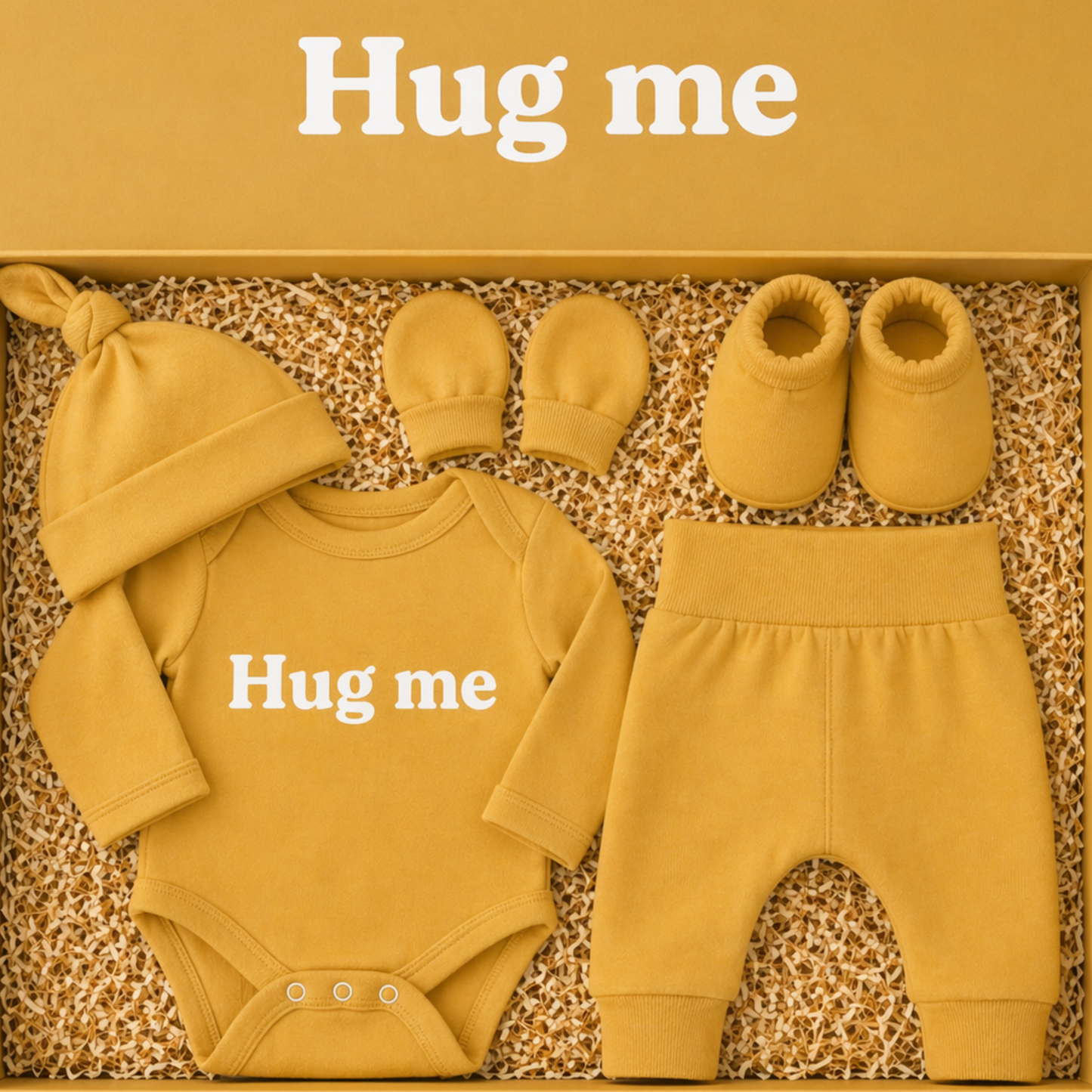 Baby Gift Box -Hug me Mustard