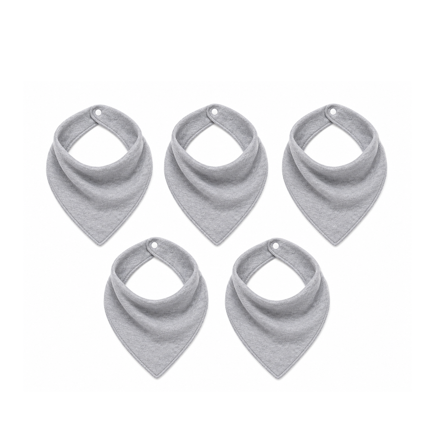 Bandana Bib- Grey 5pack
