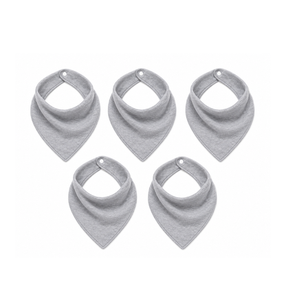Bandana Bib- Grey 5pack