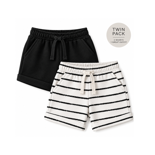 Shorts - 2pack Smudge Stripe
