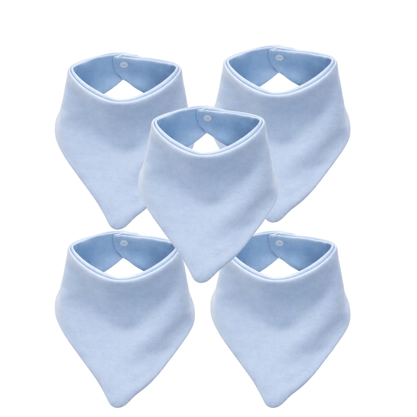 Bandana Bib- Pale Blue 5Pack