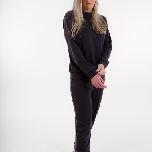 Rib Lounge Set Charcoal- Adults