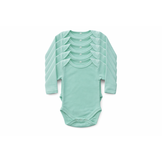 Onesie's - 5 pack Sage Long Sleeve
