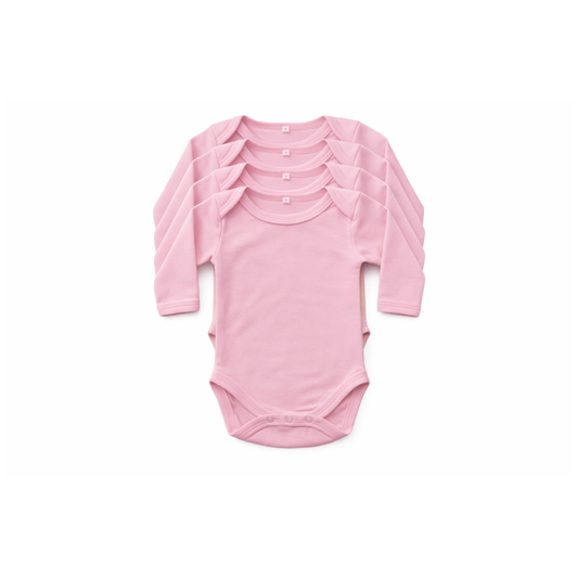 Onesie's - 5 pack Dusty Pink Long Sleeve